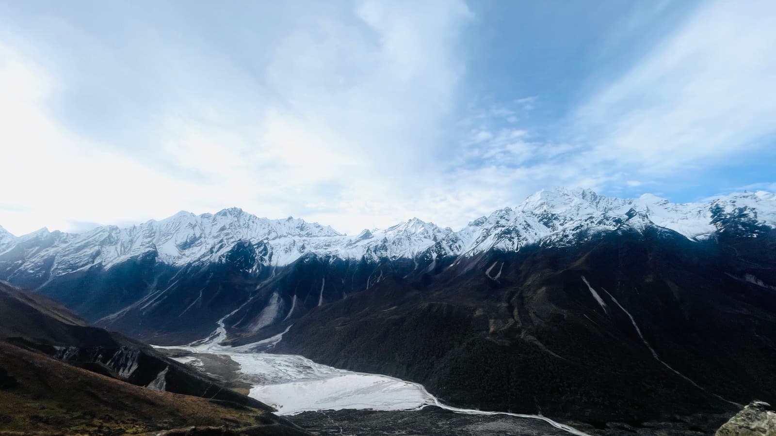 Langtang Valley trail landscape